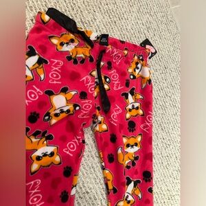 Women’s fuzzy pajama pants lounging new with tags fox